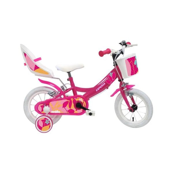 Bicicletta esperia 25145 bimba starlet con rotelle e accessori fucsia