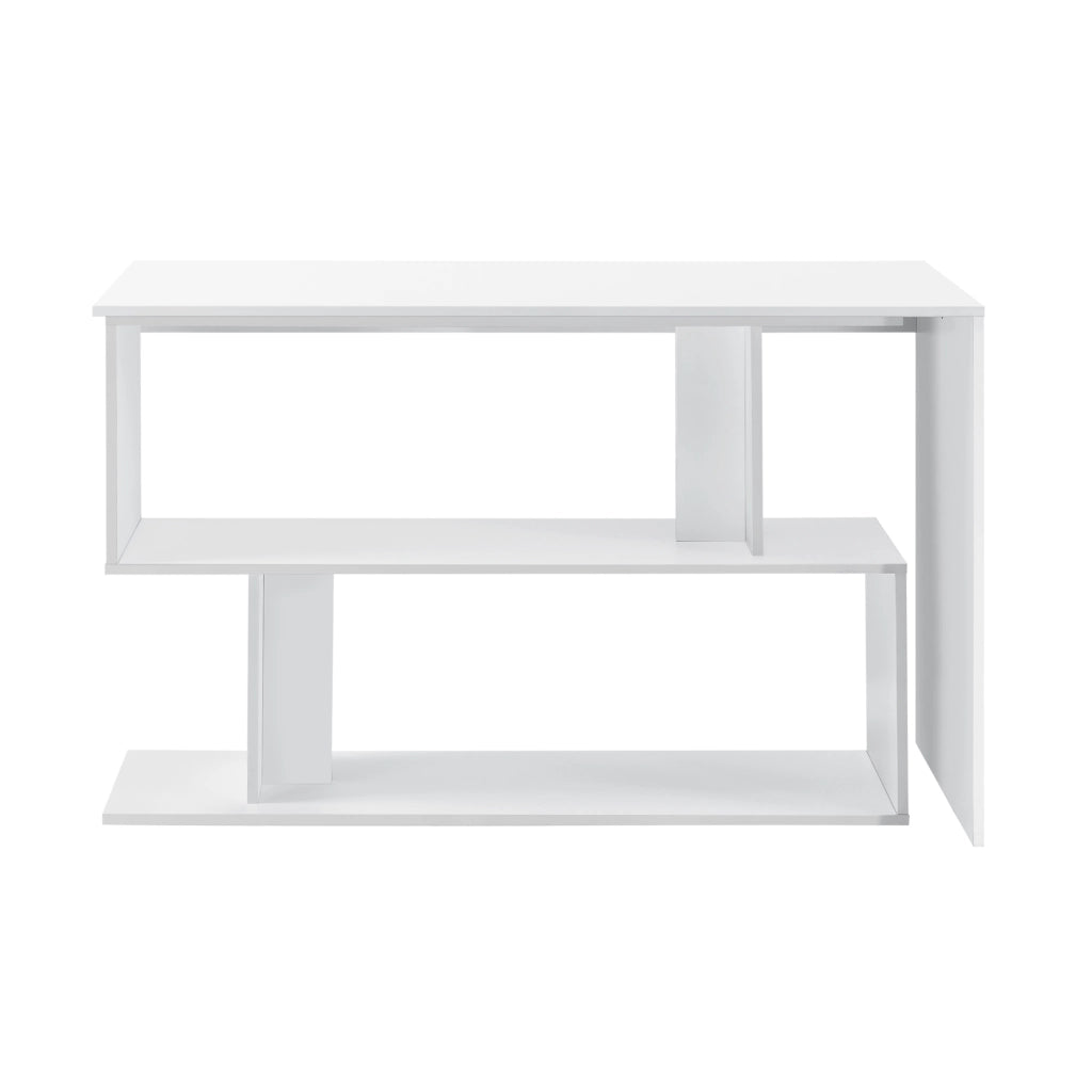 Scrivania Angolare Arendal a L con Scaffale Ruotabile 77x120x50 cm - Bianco [en.casa]