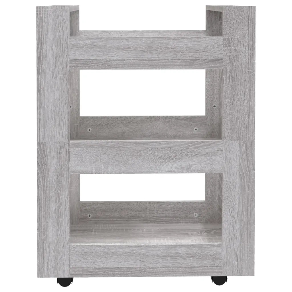 Carrello da Cucina Grigio Sonoma 60x45x80 cm Legno Multistrato 816822