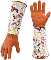 Manici per giardinaggio con protezione da spine Serie - Manici lunghi per rose - Design fiorito - Dimensione unisex - Ideali per potare e curare il giardino