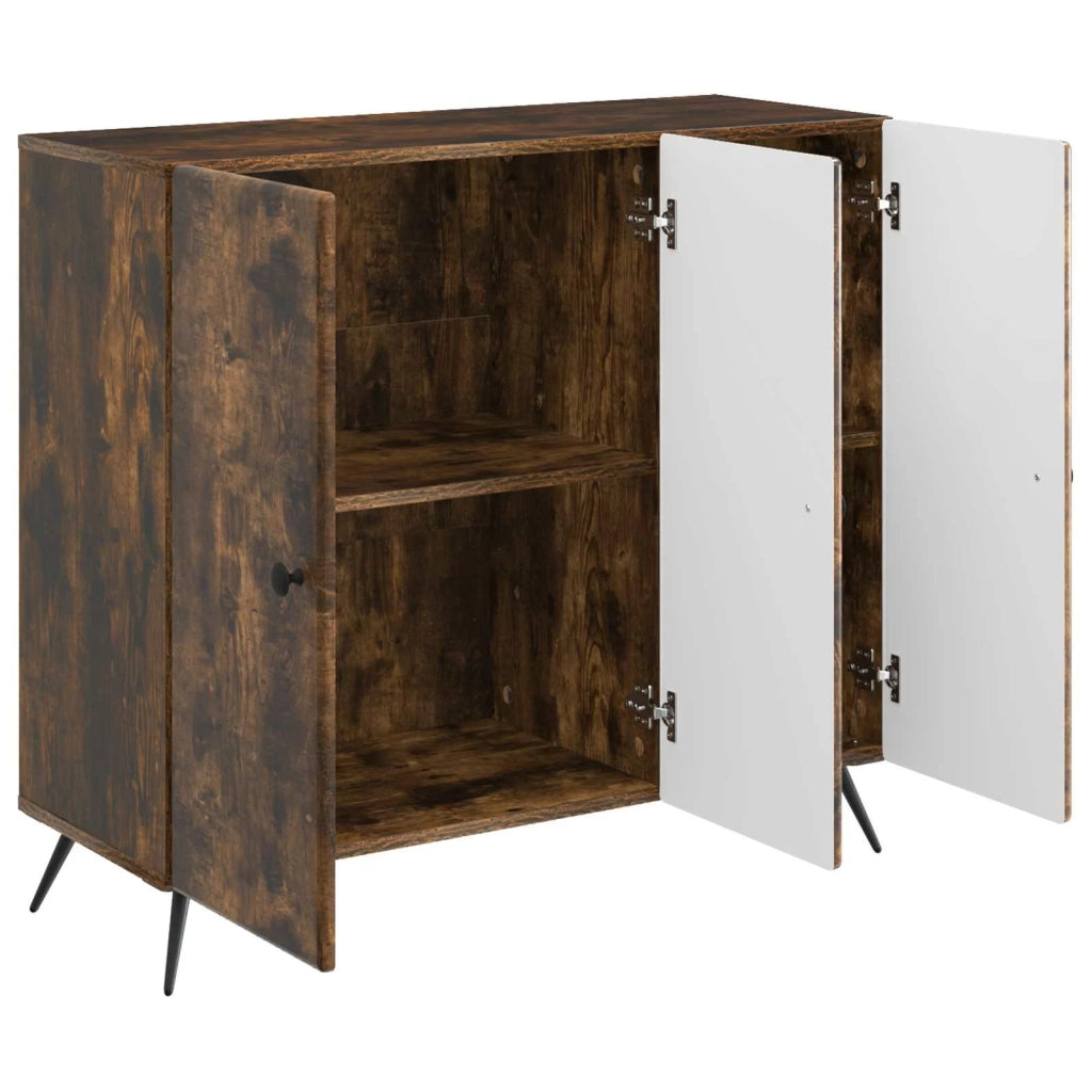 Credenza Rovere Fumo 89 x 34,5 x 80 cm Legno ingegnerizzato 895570