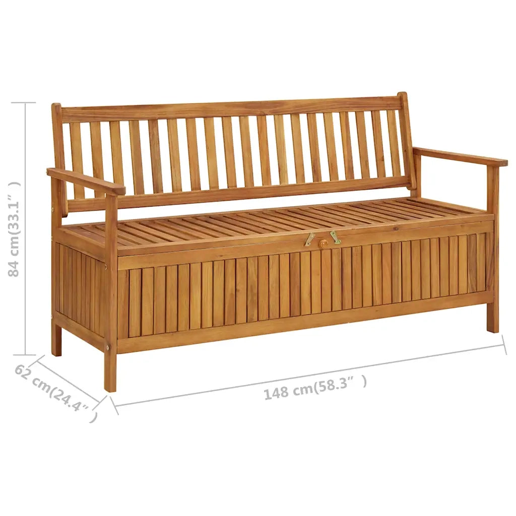 Cassapanca da Giardino 148 cm in Legno Massello di Acacia 310280