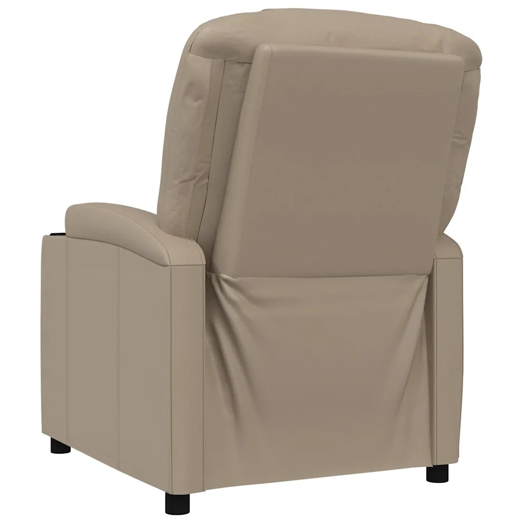Divano Sedia-Poltrona Reclinabile Cappuccino in Similpelle 856485