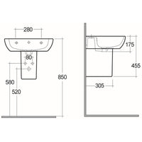 Semicolonna serie caroline