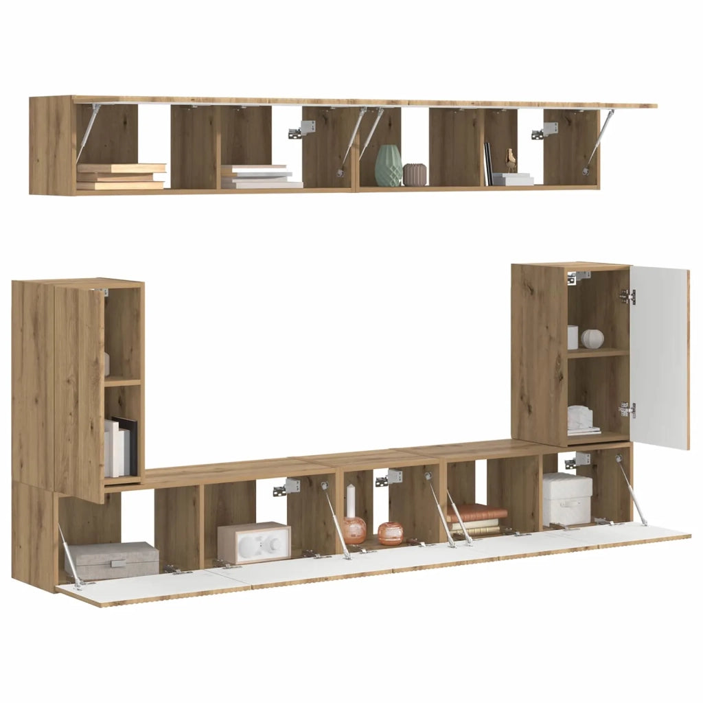 Set mobile TV 5 pcs Rovere artigianale Legno multistrato 3409095