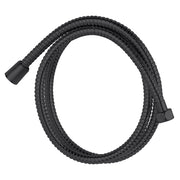 Flessibile doccia da 150 cm in acciaio nero opaco con doppia aggraffatura