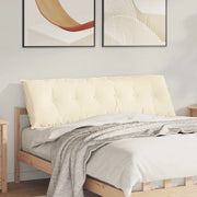 Cuscino per Schiena Crema 160 x 50 cm Tessuto in Cords 42014910