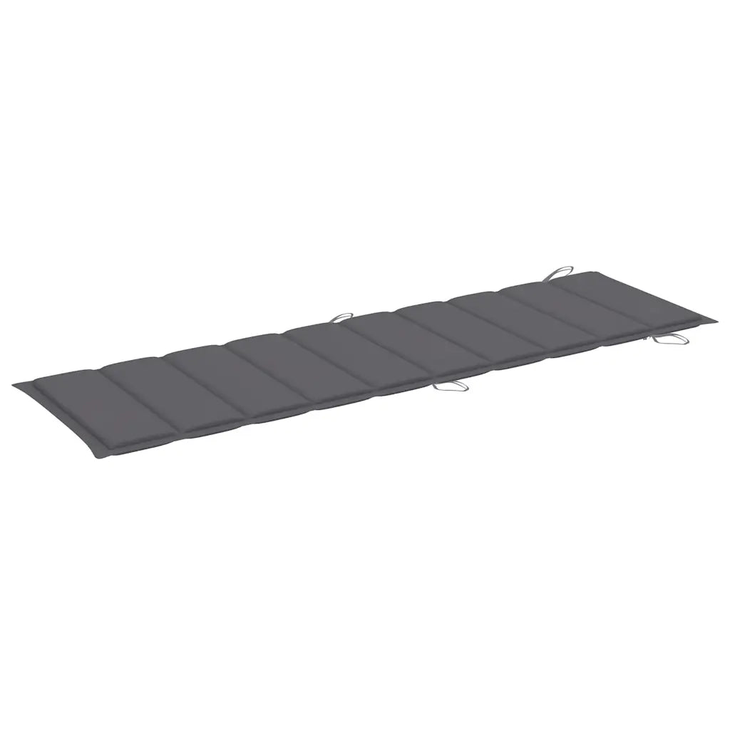 Lettino Prendisole con Cuscino in Legno Massello di Acacia 3064044