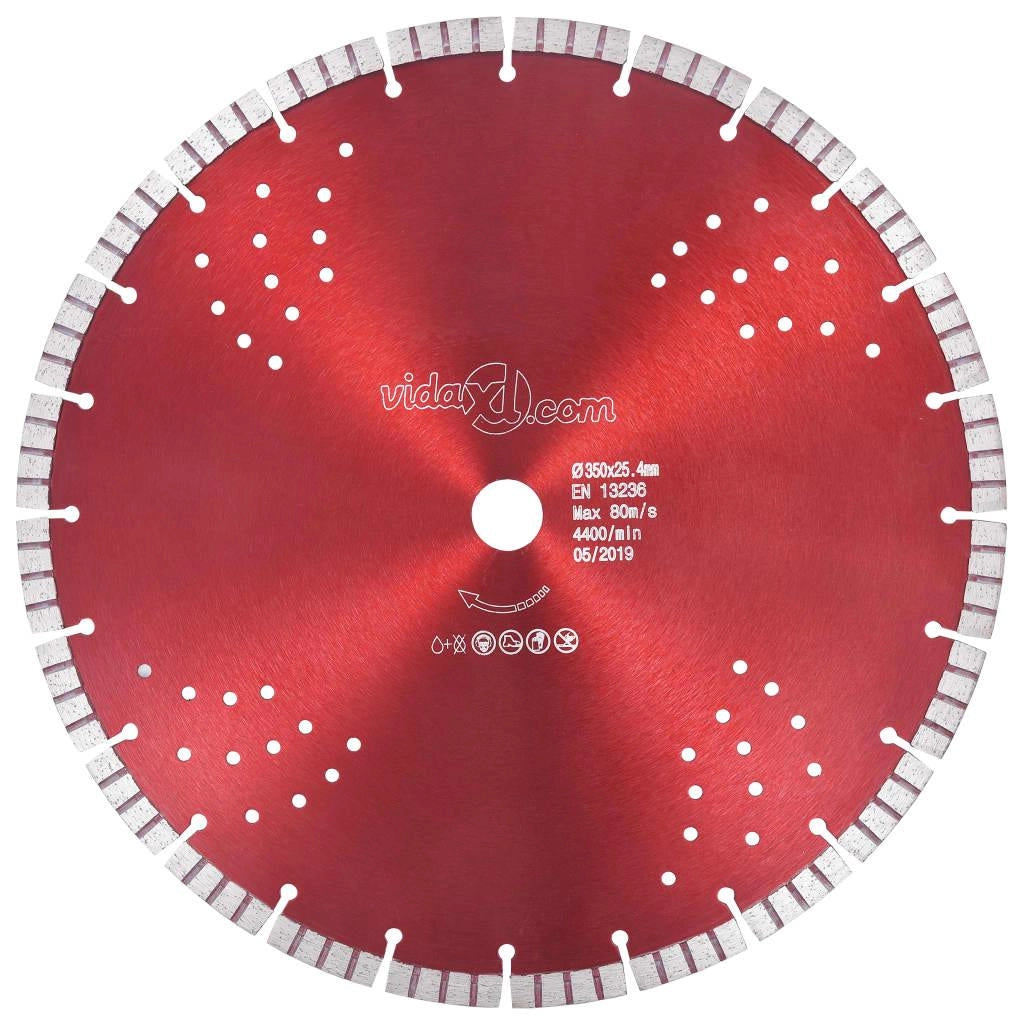 Disco da taglio diamantato con turbo e fori lama per sega per materiali in calcestruzzo disco per smerigliatrice smerigliatrice sega da tavolo acciaio resistente 350 mm 02_0003733
