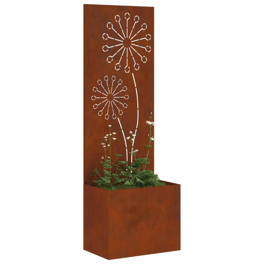 Schermo per privacy in giardino Traforo Ruggine 50 x 150 cm 876461