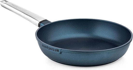 Piatto antiaderente da 28cm per forno a induzione e forno - Maniglione Touch Cool - Blu Piatto antiaderente