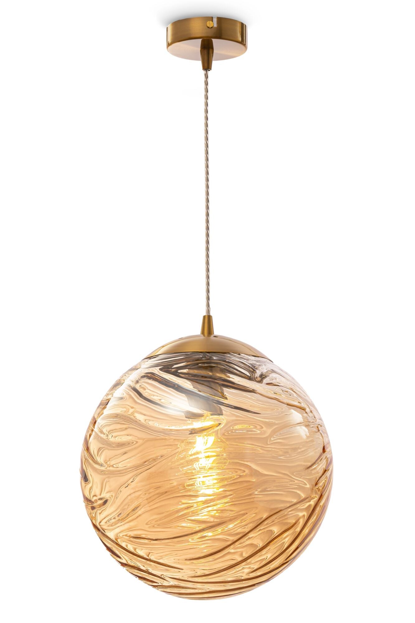 Lampada pendente Pendant in Metallo Dunas Ottone