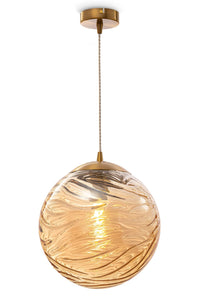 Lampada pendente Pendant in Metallo Dunas Ottone