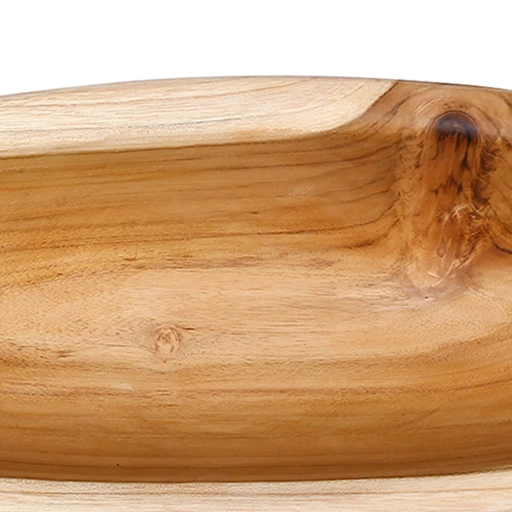 Fruit Bowl JEPARA Teak Brown 46 x 16 x 11 cm 42010341