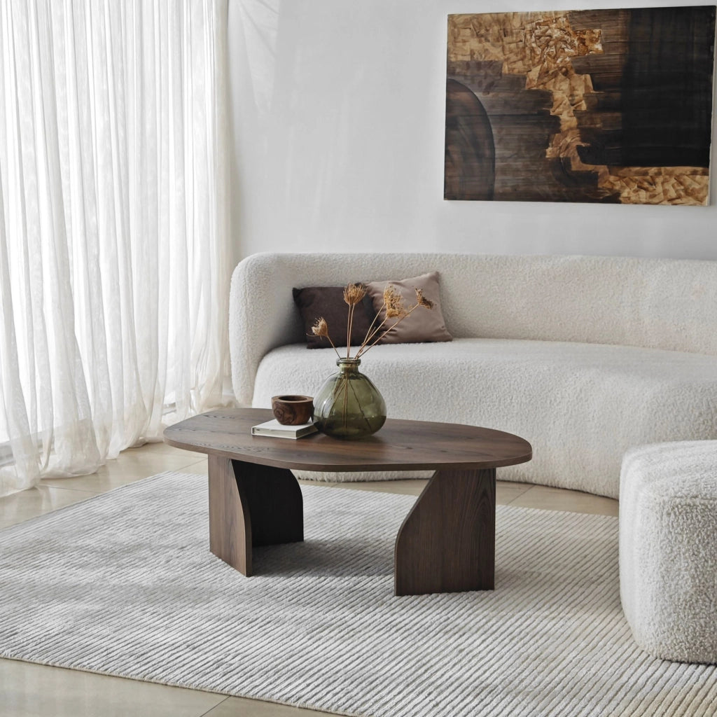 Tavolino in legno "Rock" 100 x 60 x 35 cm - Noce