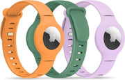 Bracciale per AirTag per bambini - supporto GPS per AirTag regolabile - compatibile con Finder per bambini - bracciale per AirTag in silicone a singolo gomito - custodia per AirTag per bambini