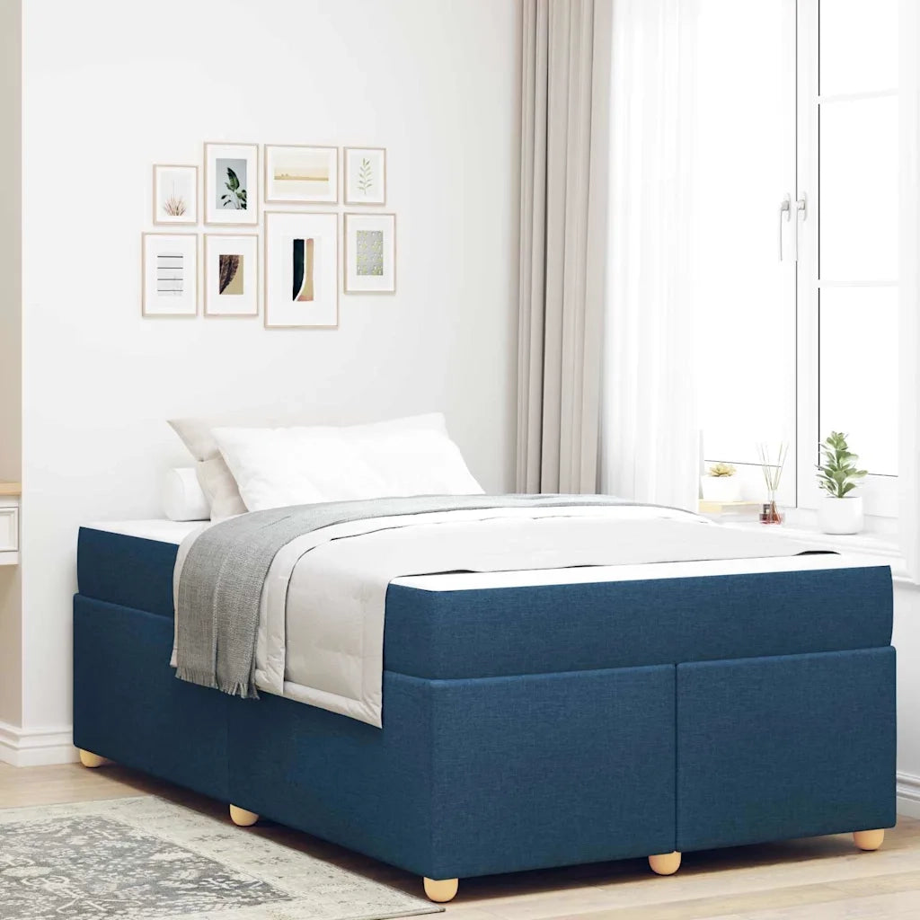 Struttura del letto con materasso Blu 120 x 190 cm Tessuto 3399348