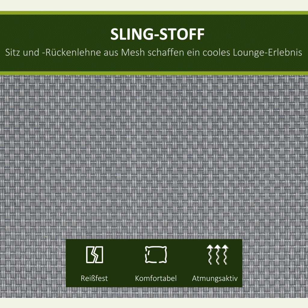 Altalena da giardino per 3 persone con tettoia regolabile ¨C Minimal ¨C grigio scuro 200x133x176 cm