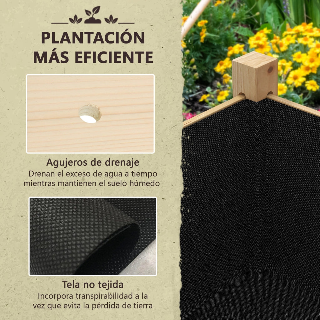 Letto rialzato da giardino 115x55x80 cm ¨C zephmum ¨C verde