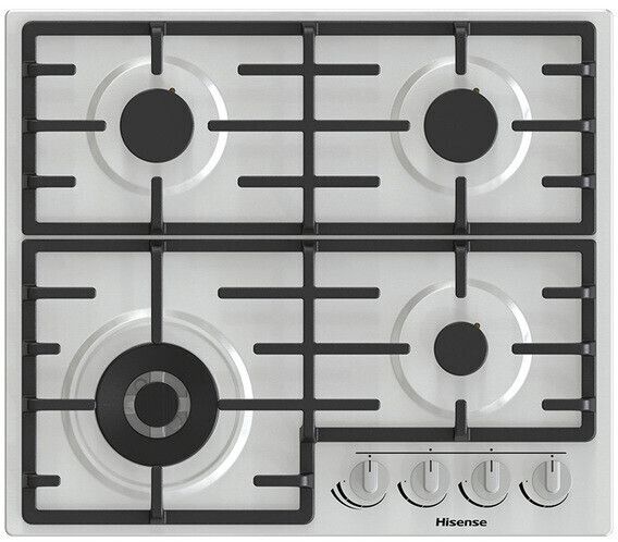 Hisense gm663xb piano cottura acciaio inox da incasso 60 cm gas 4 fornello(i)