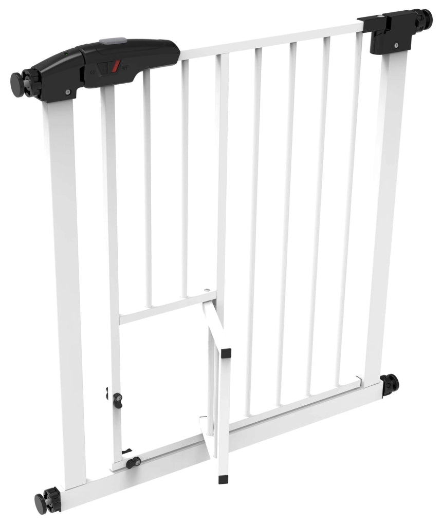 Cancelletto Bambini Barriera di Protezione Bianco con Porta