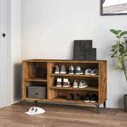 Scarpiera-Scaffale per scarpe Rovere Fumo 102x36x60 cm in Legno Multistrato 410456