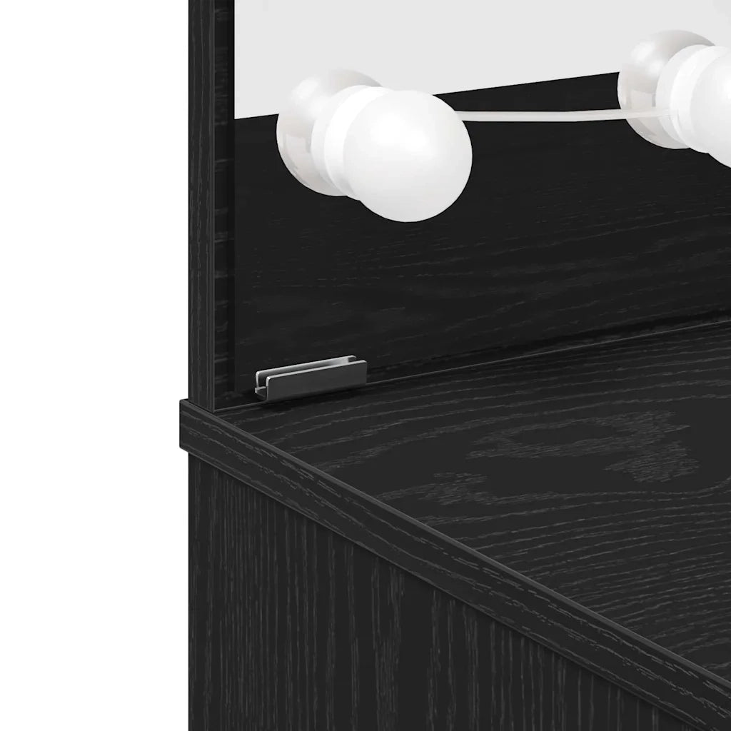 Toeletta | Tavolo da Trucco con cassetto Rovere Nero 74,5 x 40 x 141 cm