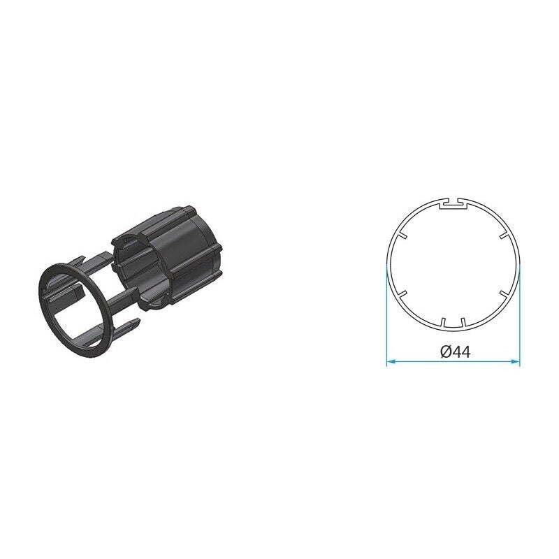TM2 35 ADATTATORE PER TUBO TONDO 45MM CON OGIVA FAAC A3505_0507 AUTOMAZIONE