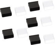 Blocco polvere anti-static per USB A uomo - 10 pezzi - Nero - Brillante