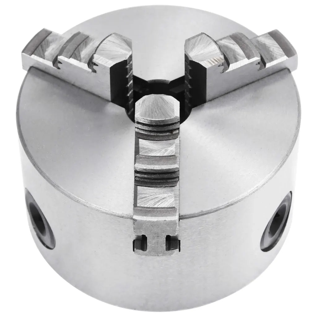 Mandrino per Tornio a 3 Griffe Autocentrante 100 mm in Acciaio 146705