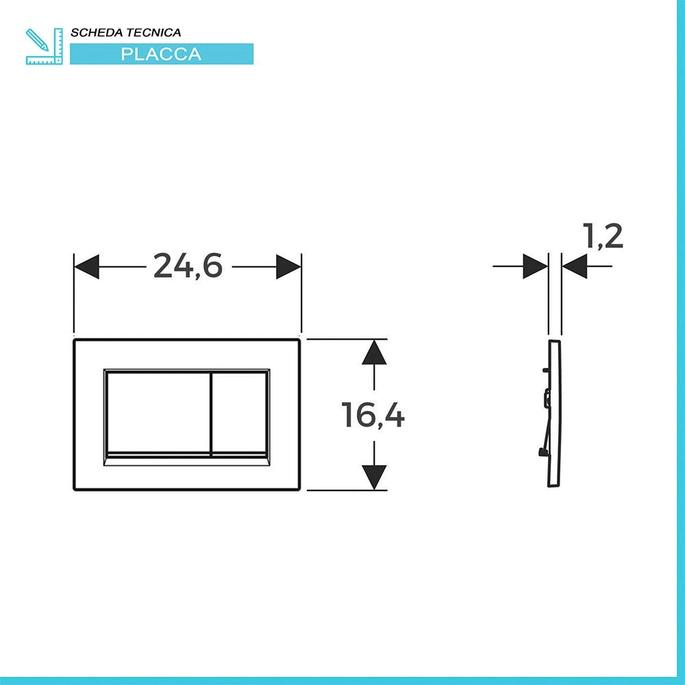 Geberit placca di comando Sigma 30 doppio tasto bianco/cromo satinato
