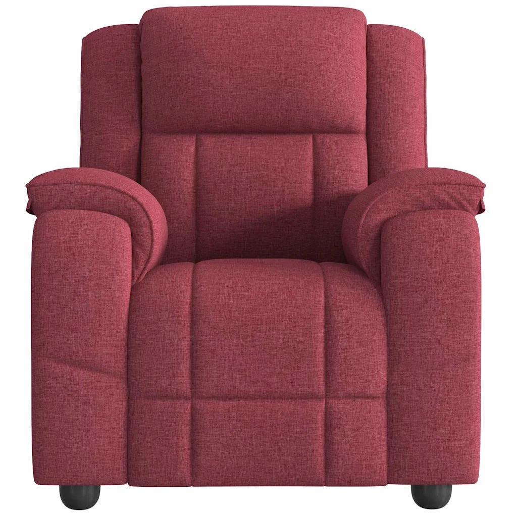 Divano Sedia-Poltrona Reclinabile in Tessuto Rosso Vino 866342