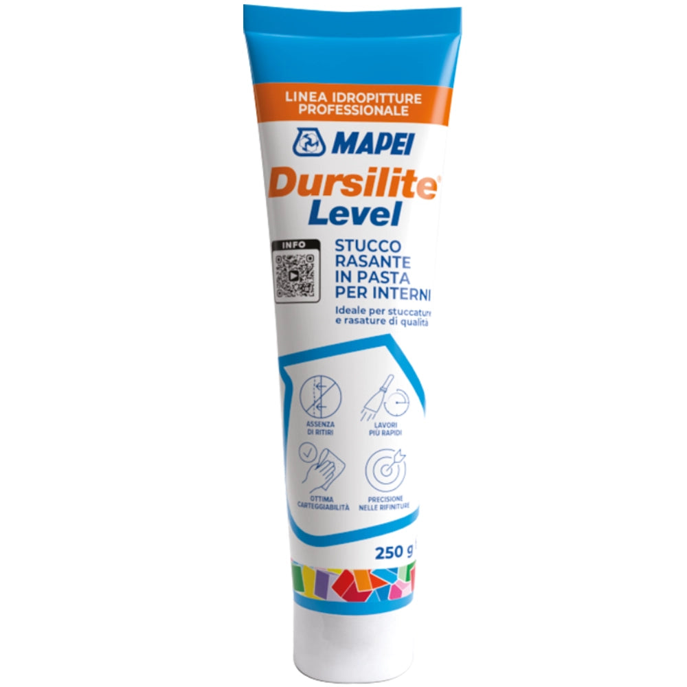 Stucco rasante acrilico dursilite level mapei per interni *** formato 250 g, confezione 1