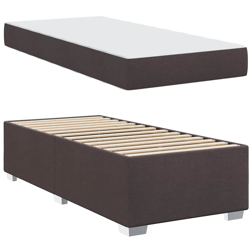 Struttura del letto Marrone Scuro 100 x 200 cm Tessuto 3399169