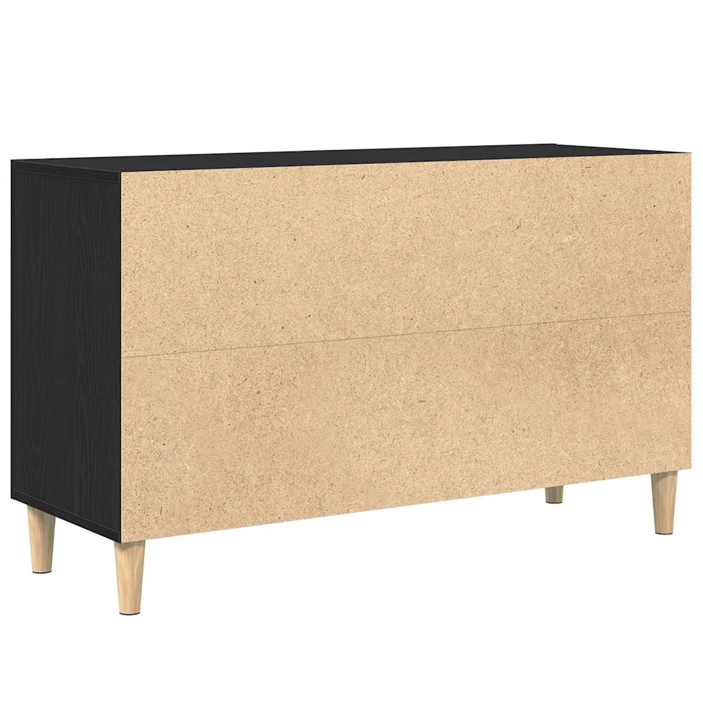 Credenza-Buffet-Armadio da cucina Rovere Nero 100x36x60 cm in Legno Multistrato