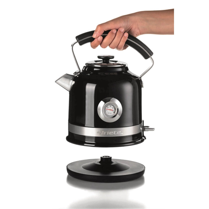Bollitore Elettrico 2000W - Capacità 1,7L - 360° Cordless - Termometro - Nero