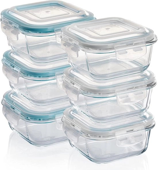 Contenitori di Stoccaggio Alimentare in Vetro - Set di Contenitori di Stoccaggio Alimentare in Vetro