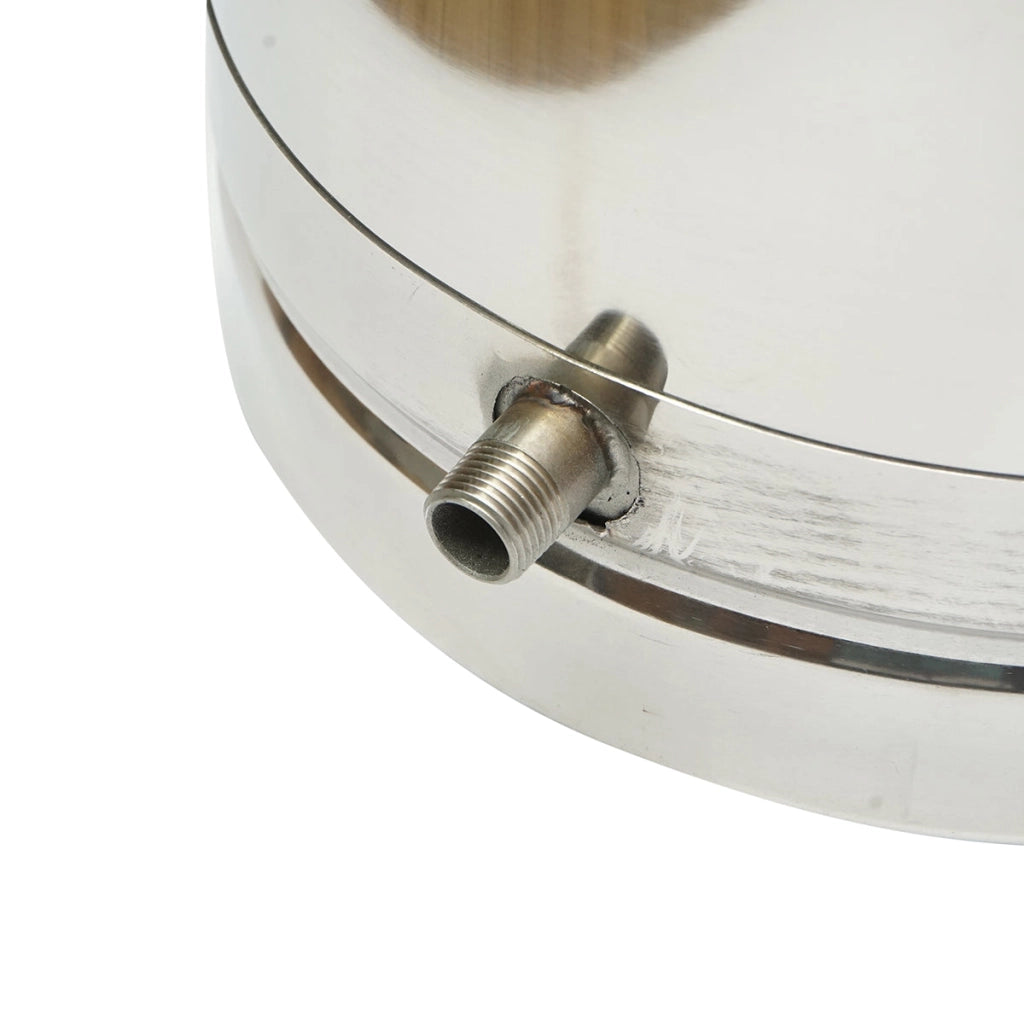 Brocca per latte in acciaio inox con coperchio da 50 litri con rubinetto per mungitrice per mucche Breckner Germany