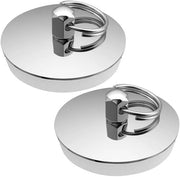 Stoppero per vasca da bagno - Set da 2 pezzi - Stop per scarico vasca - Stop per doccetta - Stop senza fughe in gomma - Acciaio inox con anello in gomma - 42-46 mm