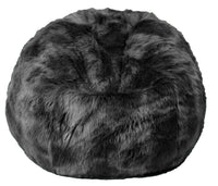 Maxy Pouf 80x80x70 cm in Pelliccia Sintetica Nuvola Grigio