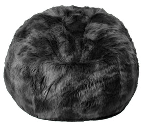 Maxy Pouf 80x80x70 cm in Pelliccia Sintetica Nuvola Grigio