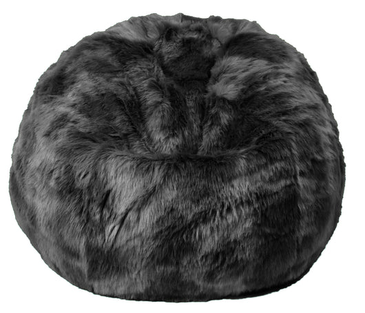Maxy Pouf 80x80x70 cm in Pelliccia Sintetica Nuvola Grigio
