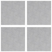 Gradini per Scale Quadrato 4 pz | Tappetini per scale autoadesivi Argento 40 x 40 cm Alluminio