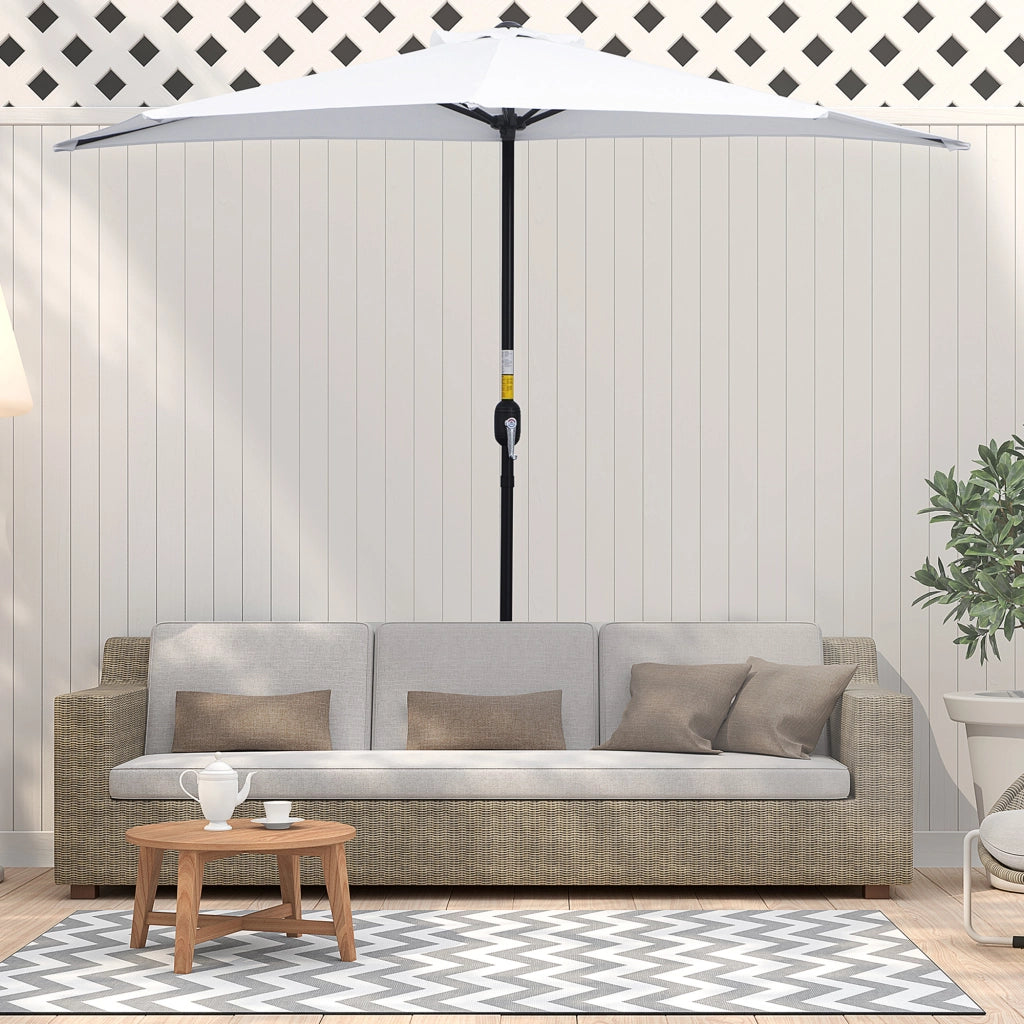Ombrellone da balcone ? 2,6 m ¨C zephmum ¨C crema, acciaio, poliestere