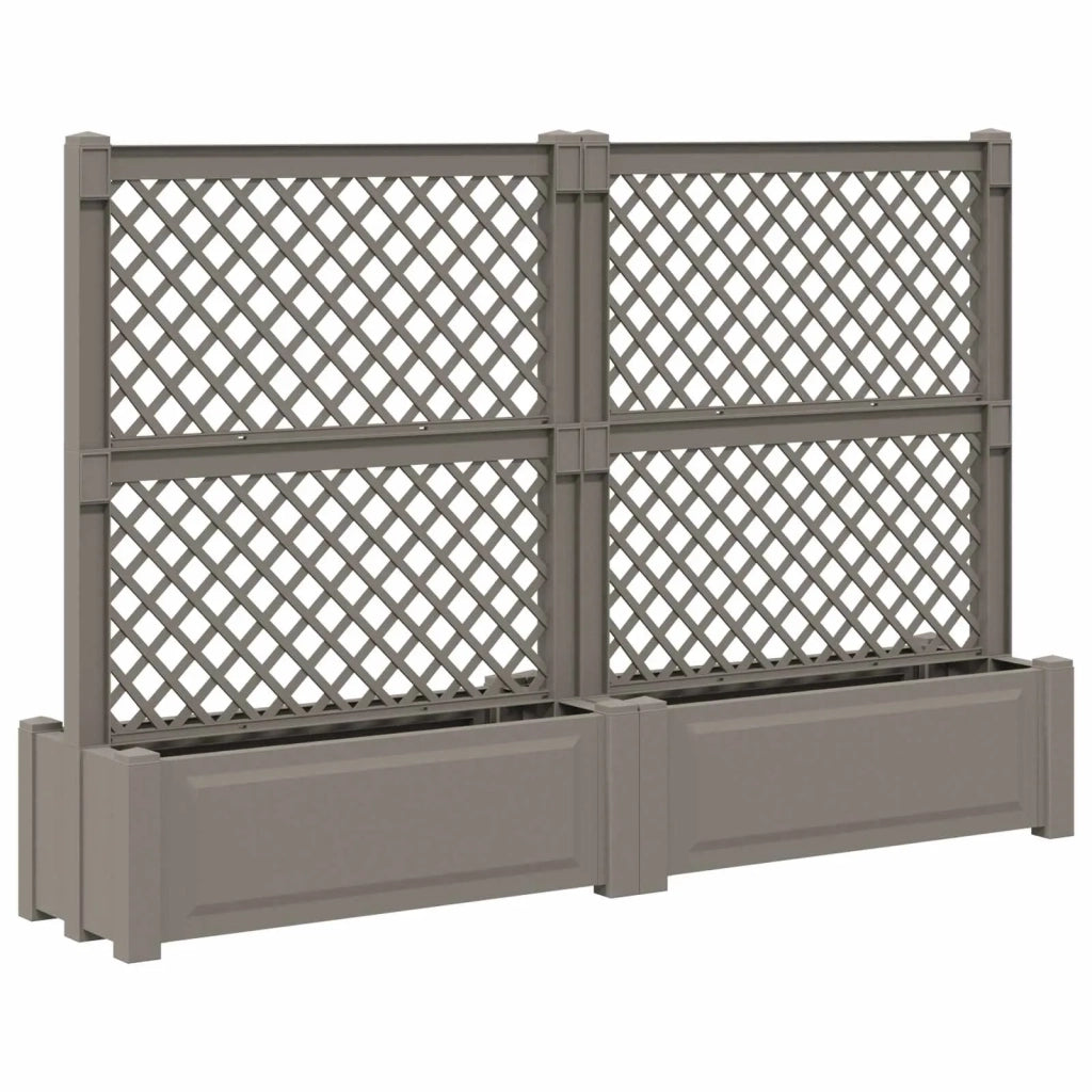 Grande vaso con trellis 2 pcs Grigio 200 x 43 x 133,5 cm PP 42041732