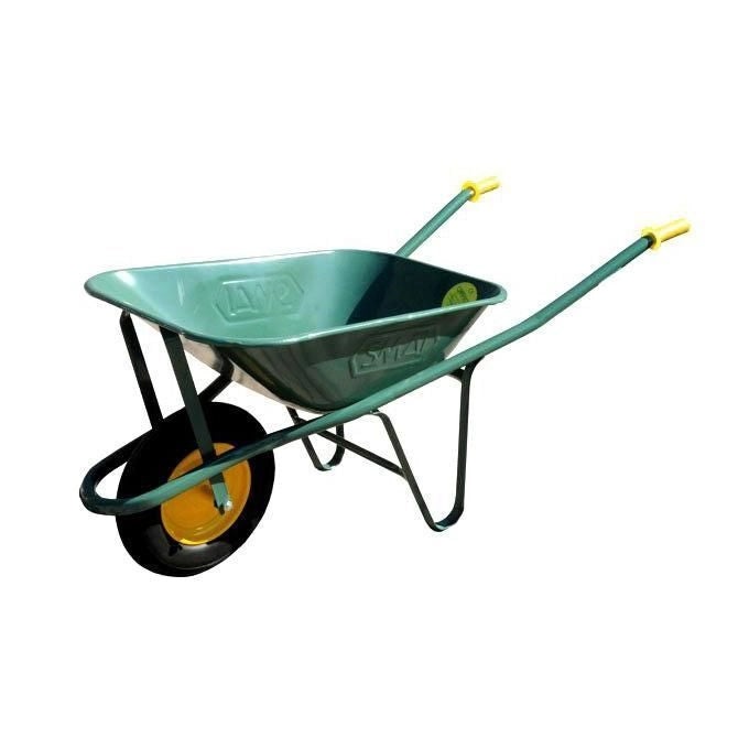 Smai 3CIT021 Carriola Professionale Vasca 80 l Ruota Antiforo Poliuretano Telaio Tubolare 30x1,5 mm Bordo Antitaglio 14 Kg