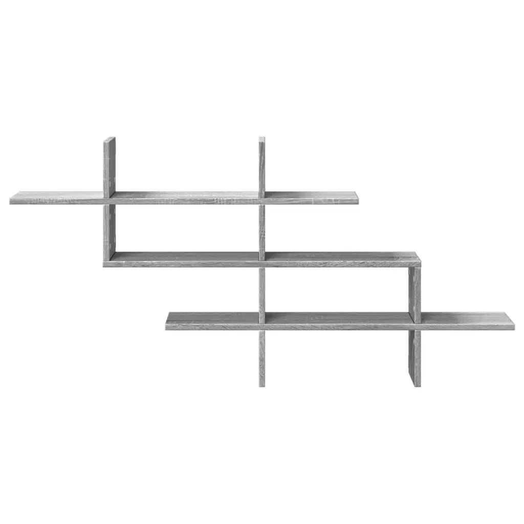 Mensola a Muro Grigio Sonoma 124,5x18x60,5 cm in Truciolato 853268