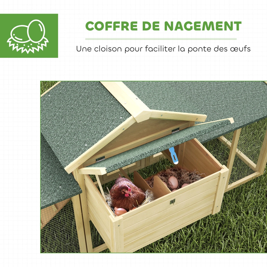 Pollaio Chalet Multifunzionale ¨C Xylo ¨C Legno Massello Naturale 204x85x93cm
