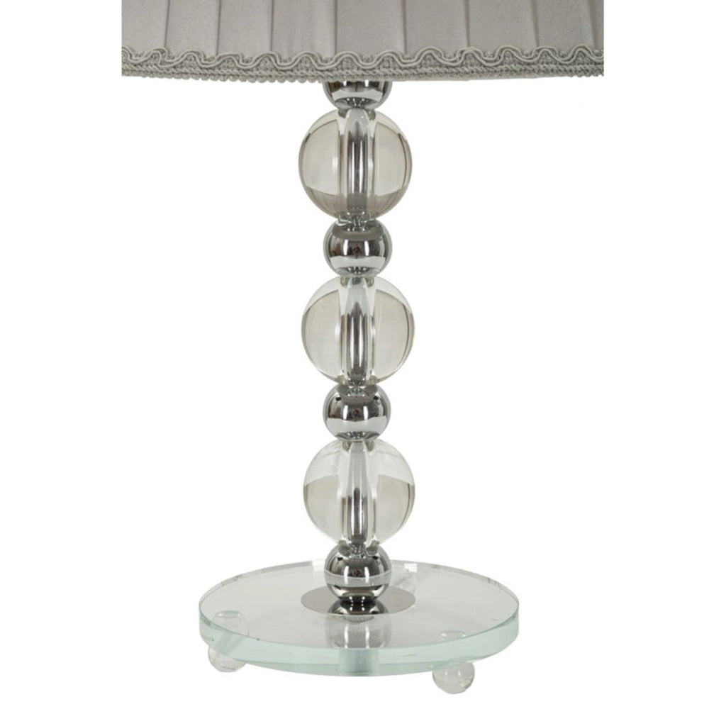Lampada da Tavolo VKH156, Argento, Metallo, 30x30x48 cm