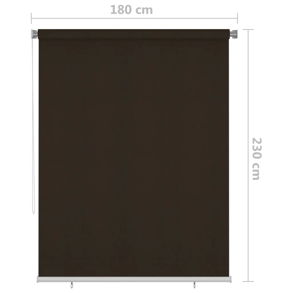 Tenda a Rullo per Esterni 180x230 cm Marrone 312984